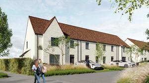 Voorgevel van nieuwbouw woningen te Brugge (Zedelgem Faliestraat) realisatie van Transparant Projects