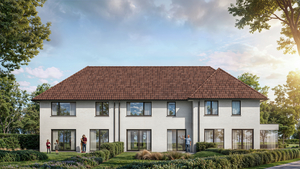 Voorgevel van nieuwbouw woning te Jabbeke realisatie van Transparant Projects